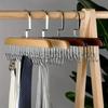 Household Multifunctional Hooks Multi-pants Clip Organizer Clothes Hanger Stainless Steel Clothes Drying Rack with 8 Hooks