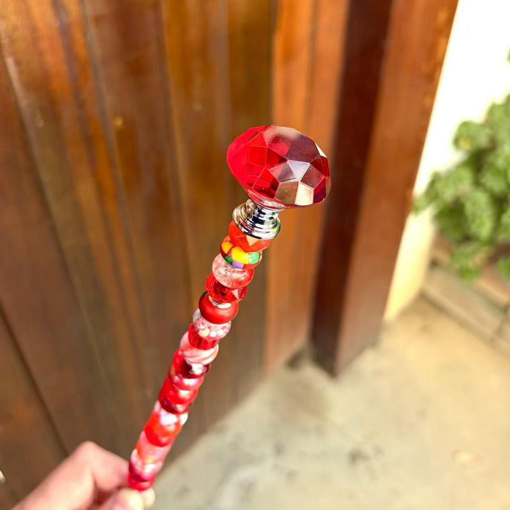 DIY Beading Fairy Wand Glass Diamond Garden Flower Pot Decoration with 20 Mixed Beads