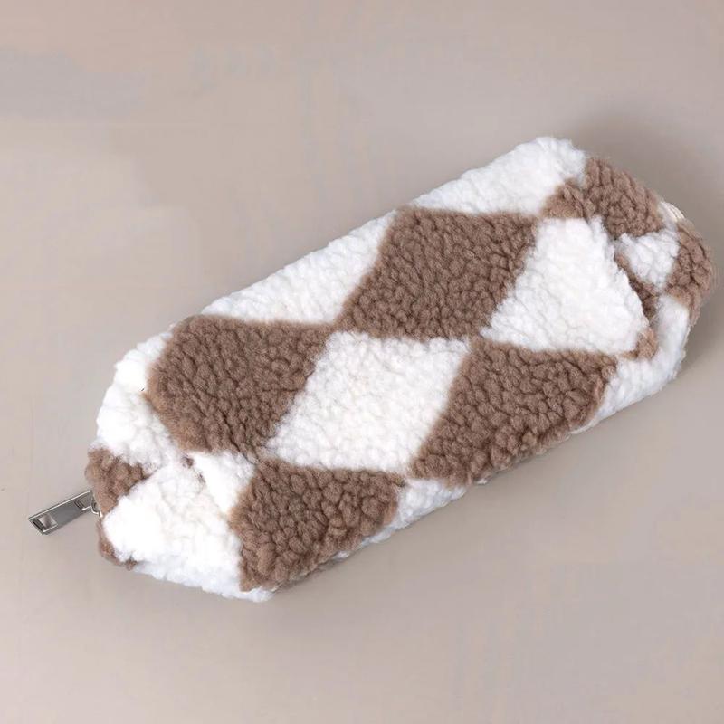 Mjuk Plysch Pennfodral Plysch Nalle Sminkväska Organizer Stor Kapacitet Förvaringsväska