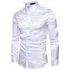 2026 Autumn Men's European Long Sleeve Shiny Casual Shirt