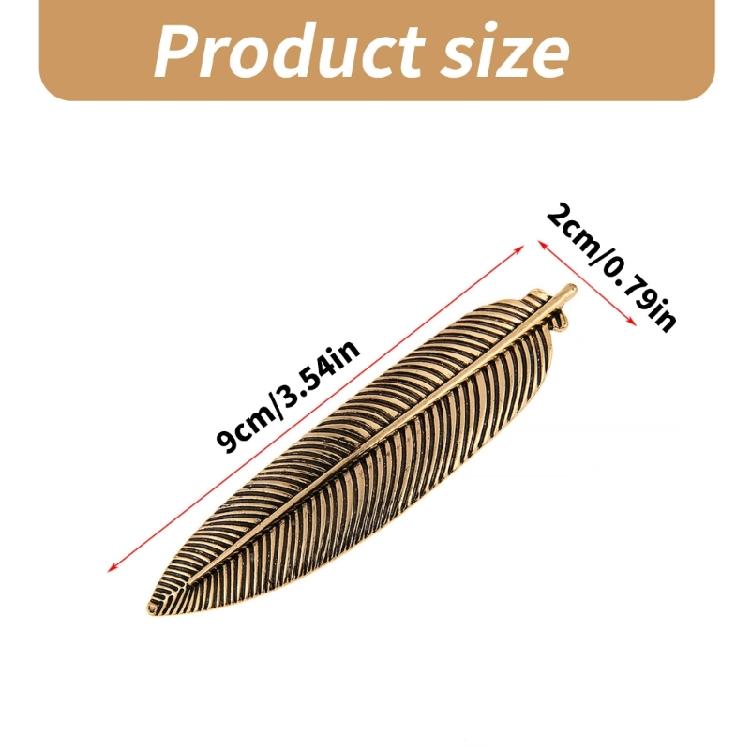 Engraved Leaf Shape Hairclip for Formal Occasion French Metallic Vintage Side Pin Spring Hair Clip Hair Styling Tool