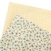 iikuru Cut Floral Stylish Handmade Fabric Set Cloth, Print, Fabric, Scraps, Flowers, Crafts, Patchwork, (Yellow 2, 25x25cm)