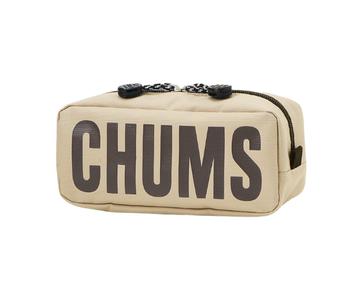 

CHUMS Recycled Pencil Cosmetic Makeup Travel Pouch Pouch, Case, Pouch, Pouch, CH60-3993 (G057 Greige)