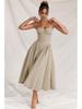 Summer New French Retro Long Dress - Court Style Spaghetti Strap Dopamine Outfit for Women