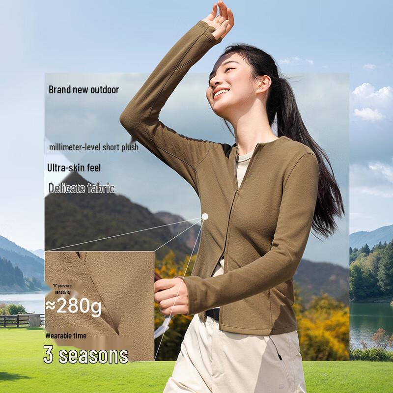 SNOWFLYING Women s Double-Zip Fleece Long Sleeve T-Shirt XL