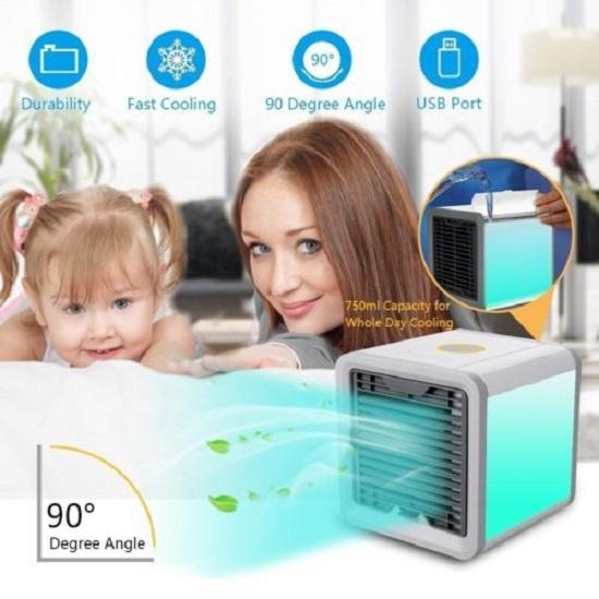 

Portable Usb Air Conditioning Fan Mini Home Cooler Office Air Humidifier Fan 7-Color Light