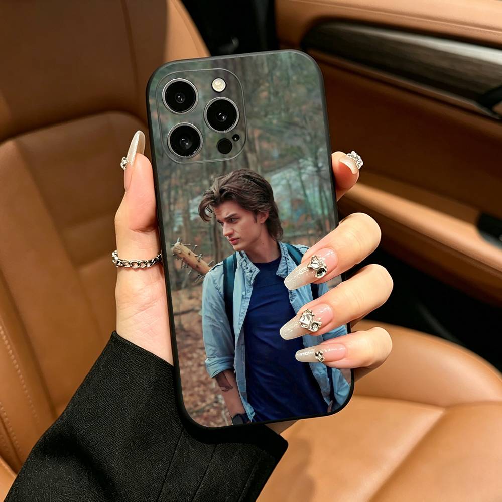 T-Trendy S-Steve H-Harrington Phone Case For iPhone 17,16,15,14,13,12,11 Pro Max,16Plus,XS Soft Black Cover