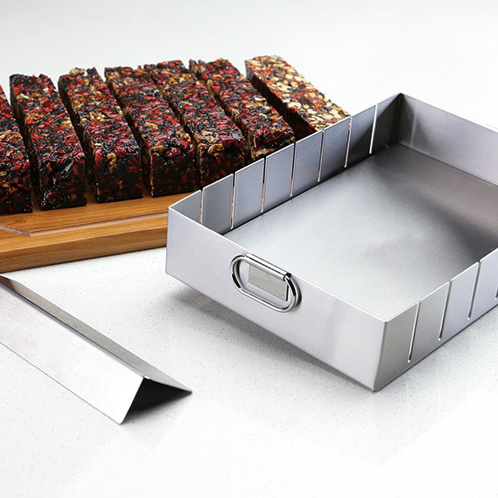 Pastry Cutting Strip Mold with Movable Bottom Plate Stainless Steel Bread Slicer