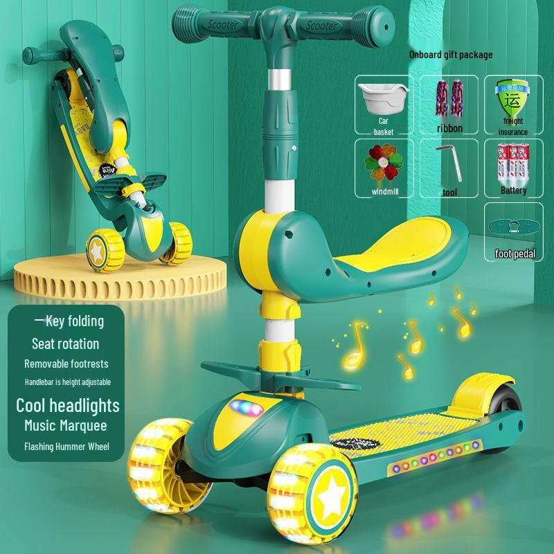 3-in-1 Toddler Scooter & Ride-On: For Ages 2-6, Boys & Girls