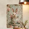 Metal Tin Sign Bunny Wall Art 8x12 Inch Vintage Home Decor Indoor Outdoor Hanging Plaque