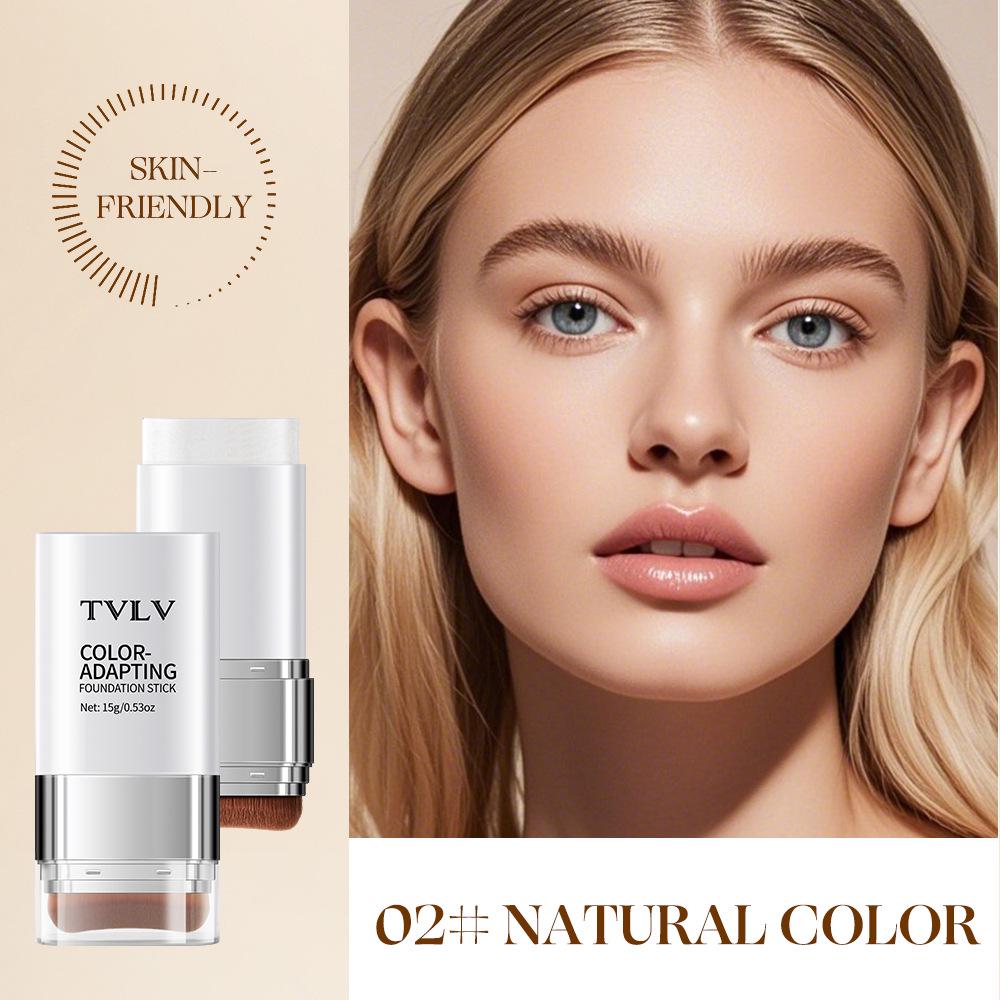 TVLV Beauty Color-Changing Foundation Stick Concealer: Long-lasting, Double-ended, Moisturizing, Lightweight, Natural Finish. 15g