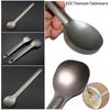 New Pure Portable Outdoor Picnic Accessories Titanium Cookware Cutlery Fork Long Handle Spoon