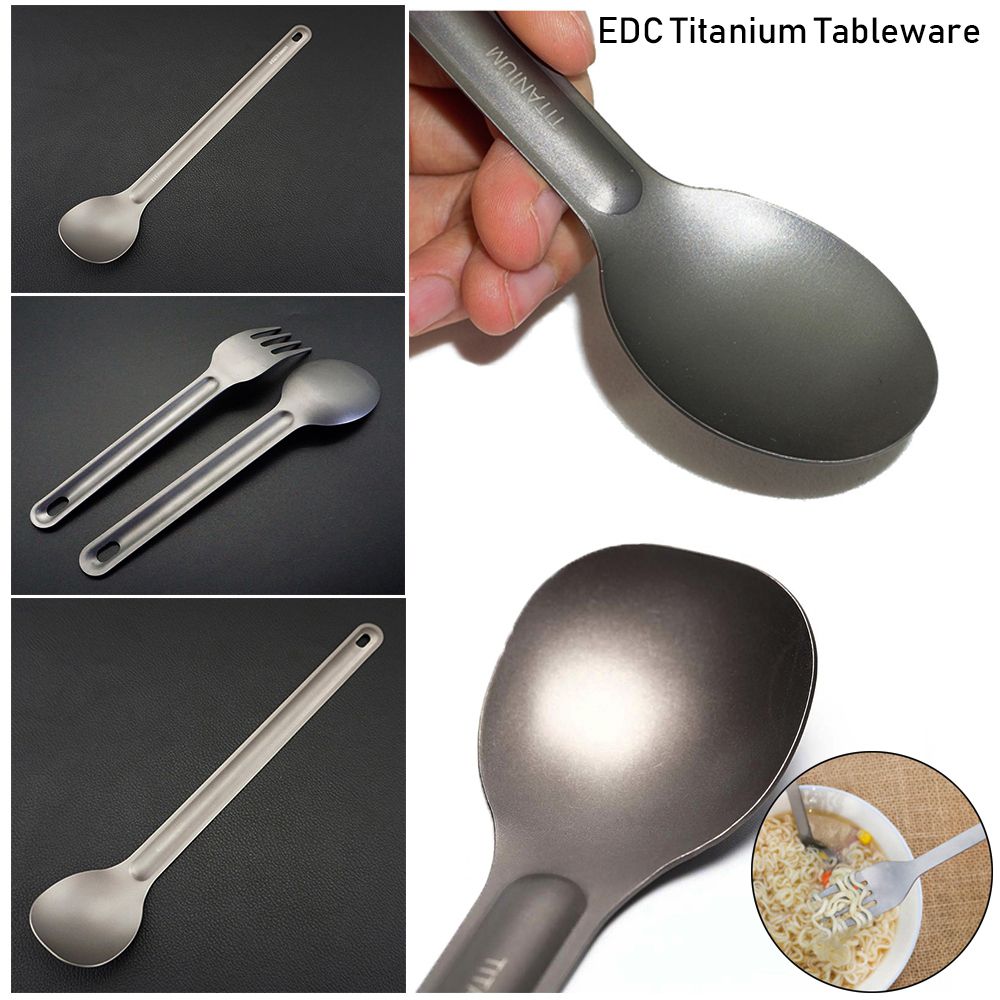 Coffee Titanium Spoon Short Handle Outdoor Picnic Travel Tableware