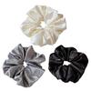 Elástico de Cabelo Feminino Cor Pura Estampa de Camélia Alta Elasticidade Corda de Cabelo Cetim Liso Scrunchy de Cabelo Acessório de Cabelo Sem Danos