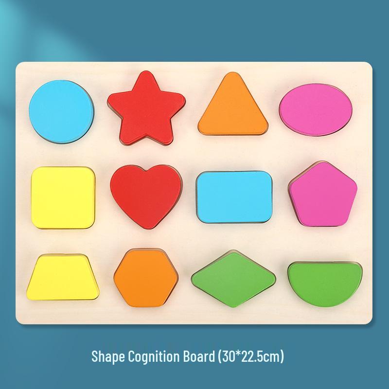 Colorful Wooden Number & Letter Shape Matching Puzzle for Kids