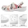 Women Men EVA Garden Clogs Bright Printed Flexible Soft Slip On Garden Shoes Beach Pool Bathroom Home Walking Shoes Home Use