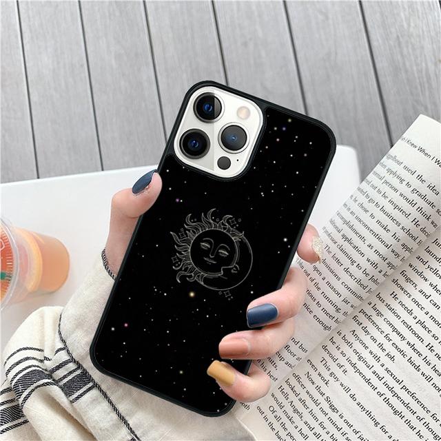 Sun Moon Stars Coque Shell For iPhone 17 Air 15 16 14 13 12 Pro Max 11 Pro Max Plus Phone Case Cover