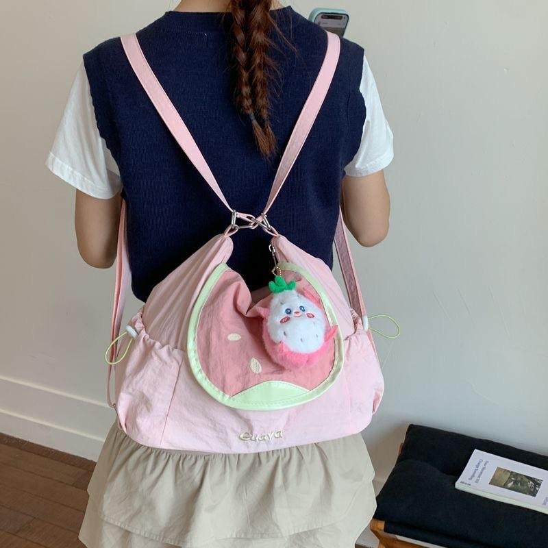 Japanese Fruit Small Shoulder Bag With Nylon Material For Casual Daily Use