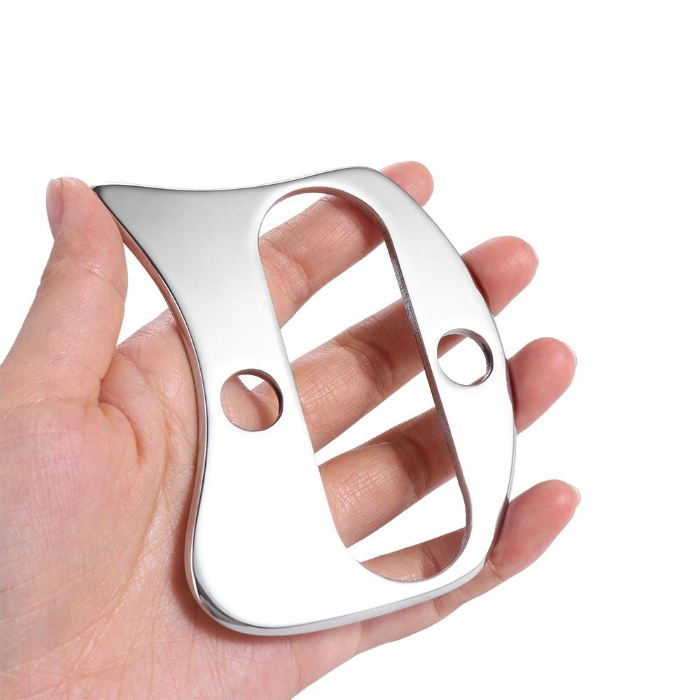 

Инструмент для снятия боли и массажа тела Скребок Гуаша Массажный скребок Широкий из нержавеющей стали Гуаша 1pc