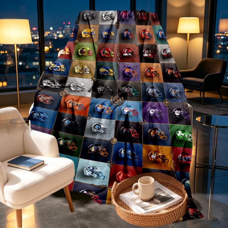 NFL Print Blanket - Soft & Comfortable, for Bedroom, Travel, Sofa, Home Decoration - Birthday Christmas Gift for Friend
