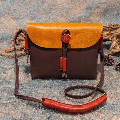 Leisure Genuine Leather Versatile Crossbody Bags For Women Natural Real Cowhide Solid Color Retro Small Shoulder Bags