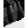 Is Drop-Shaped Diamond! Young Ins Women's Polyester Cotton round Neck Pleated Fishtail Black Slim Looking T-shirt Spring, Summer, Autumn and Winter