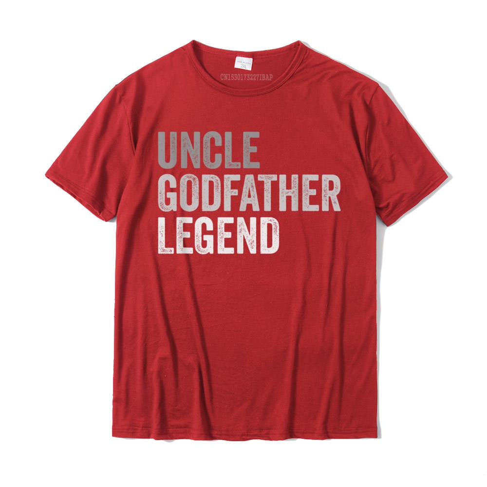 Unisexs Uncle Godfather Legend For A Favorite Uncle Family Baptism TShirt Graphic Slim Fit Tees Cotton T Shirts For Male Print S