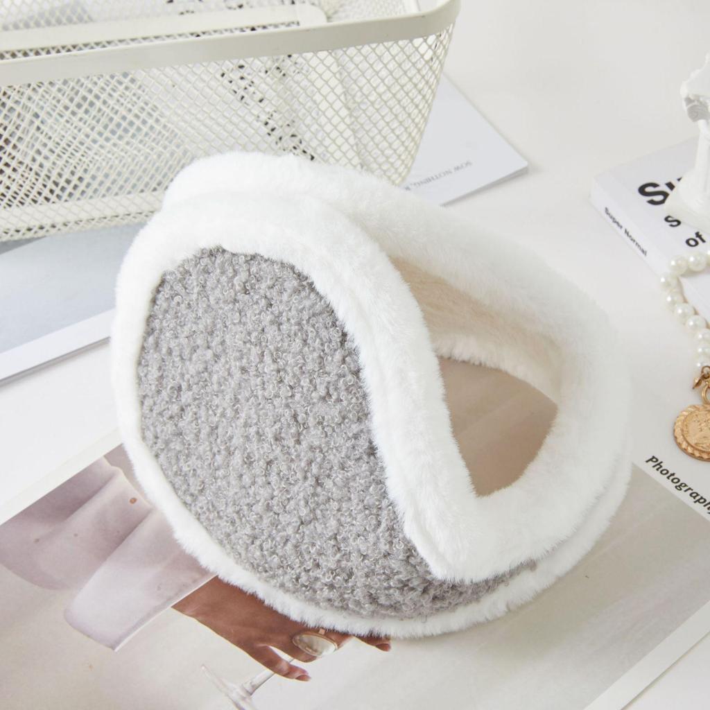 Women's Cute Winter Ear Muffs - Large, Thick, Velvet, Windproof Ear Covers for Cycling Warmth