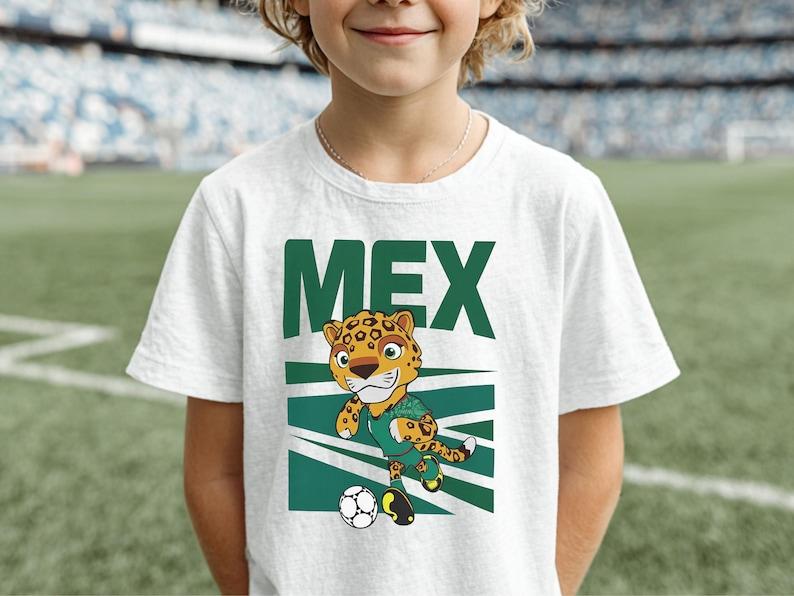 World Cup, Mexico Kids Soccer Shirt Jaguar Football Tee, Toddler Mexico Soccer Shirt MEX Kids Shirt Gift For Boys Girls Sports Tee 100