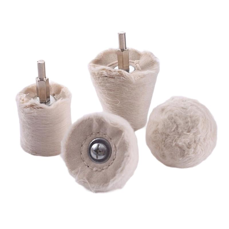 Heavy Dutys 6pcs Polishing Pad Buffing Wheel Heat Resistant Cotton Pad For Power Tool And Handheld Devices Attachment