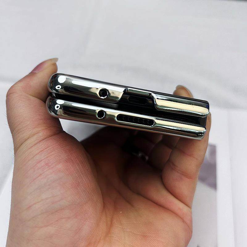 OPPO Find N5 & Huawei Mate X6/X5 Leather Pattern Electroplated Protective Phone Case