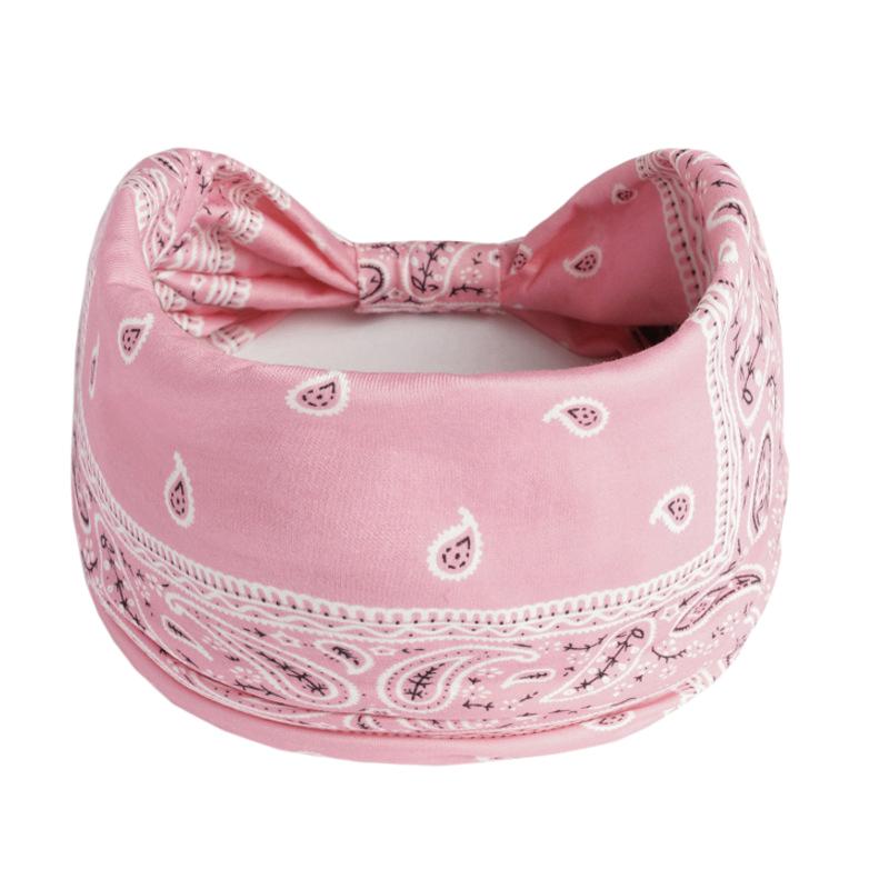 Boho Knot Turbans Yoga Elastic Head Wrap Women Headband Wide Hairbands Headwear Printed Bandanas Fashion Hair Band Accessories