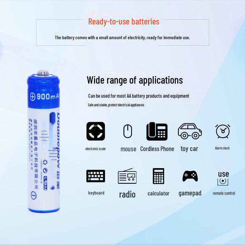 Double No. 7 Rechargeable Battery Set with USB Charger and No. 5 Batteries