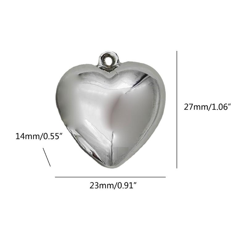 10 Pcs Fashion Heart Pendant Plastic Beads Love Heart Charm Jewelry DIY Accessories for DIY Necklace Bracelet Earring