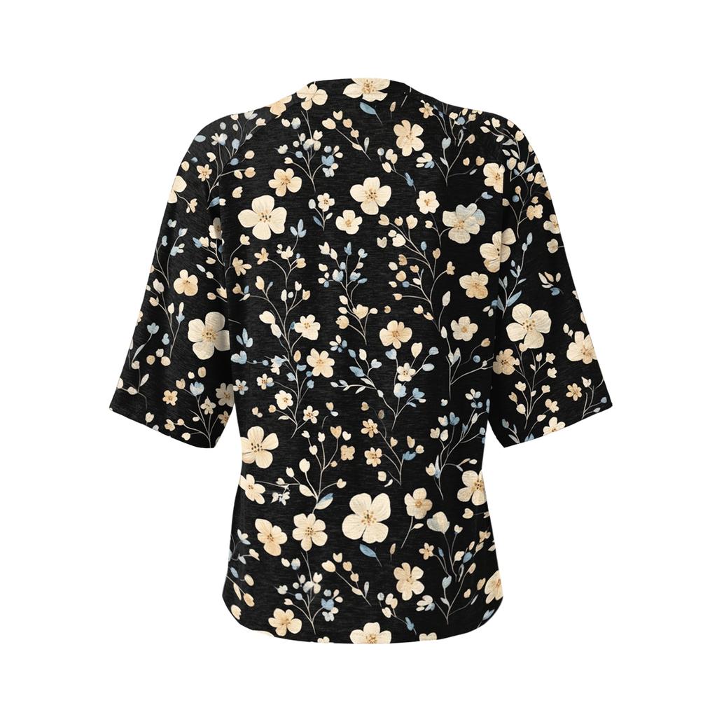 Women's Post-operative Short-sleeved  Color Shirt With Four Pockets