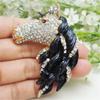 Vintage Women Girls Heavy Industry Crystal Animal Brooch Pin Fashion Luxury Shiny Boutique Rhinestone Badges Corsages For Lady
