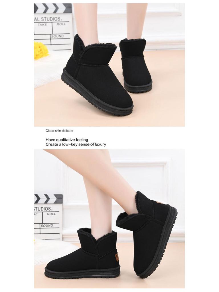 2024 Damen- und Herren-Schneestiefel, rutschfest, wasserdicht - Samtgefüttert, dicke Sohlen, große Größen