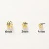 20Pcsbag 4Mm 5Mm 6Mm 18K Gold Plated Hollow Round Spacer Bead Brass Charm Bracelet Beading For Diy Jewelry Making Accessories