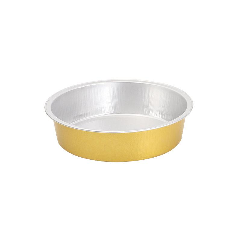10Pcs round Aluminum Foil Baking Cups with Lids Reusable Cupcake Cups for Desserts Cakes Pudding Jello - Kitchen Baking Tools