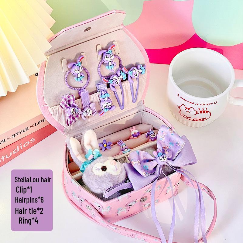 

Набор принцессных аксессуаров для волос для девочек: Заколки, Шпильки, Резинки для волос и Мультяшные резинки-скранчи