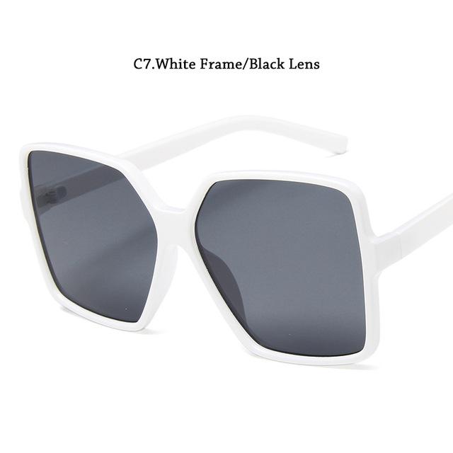 Square Retro Women Big Frame Sun Glasses Gradient Oversized Shades Sunglasses Best Fashion Sunglasses Suppliers Women Design