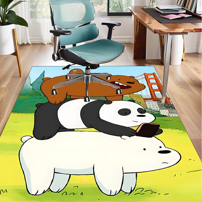 Nightly Friends bears Adventure Office Rug Chair Mat, Game Carpet, Suitable for Front Door, Bedroom, Living Room, Desk, Holiday Gift
