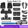 Tesla Model Y 2025 Waterproof TPE Floor, Trunk, and Backrest Mats.
