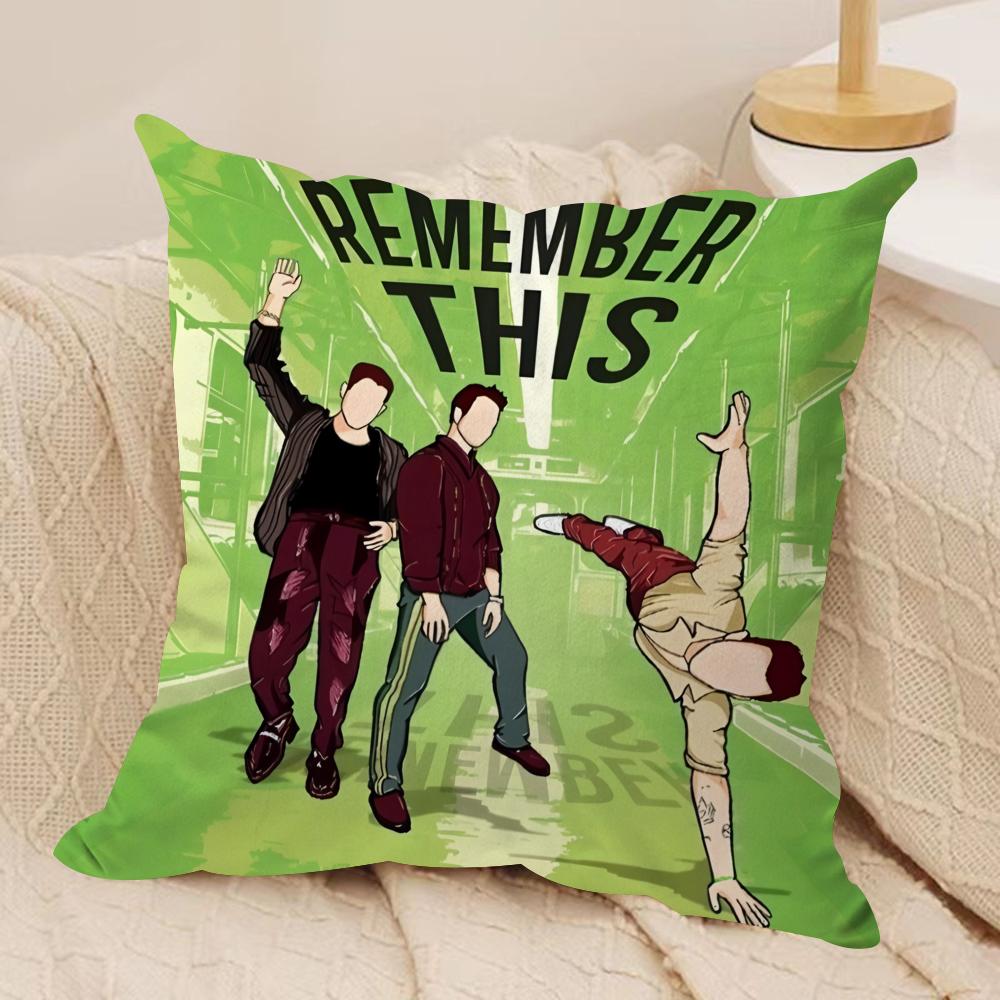 JJONAS BBROTHERS Cushion Cover Soft Plush Fabric DoubleSided Printed Sofa Cushion Cover for All Seasons Home Decor Gift