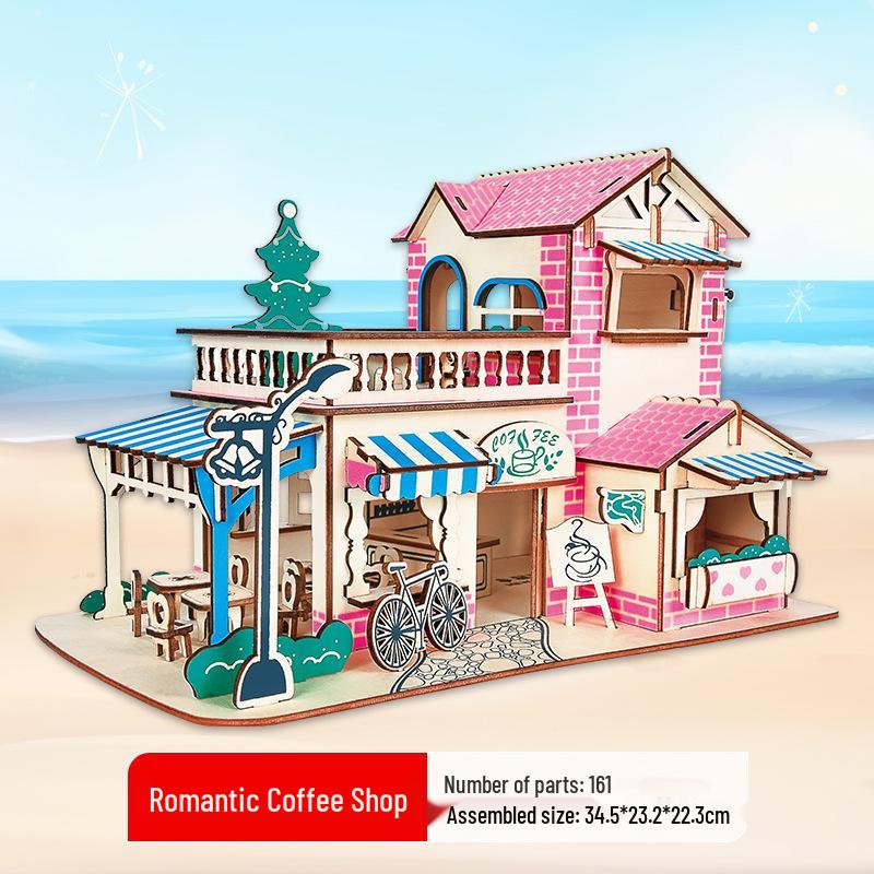 3D Wooden Ferris Wheel Puzzle - Educational DIY Gift for Kids