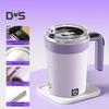 Automatischer Rührbecher 380ml Elektrischer Magnetrührer Edelstahl Kaffeetasse LED-Anzeige Isolierter Reisebecher Milchshake-Maker