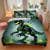 3pcs Bedding Set DinoBot Cyberdinosaur Includes 1 Comforter + 2 Pillowcases, Without Pillow Inserts, Soft Comfortable, Lightweight Breathabl