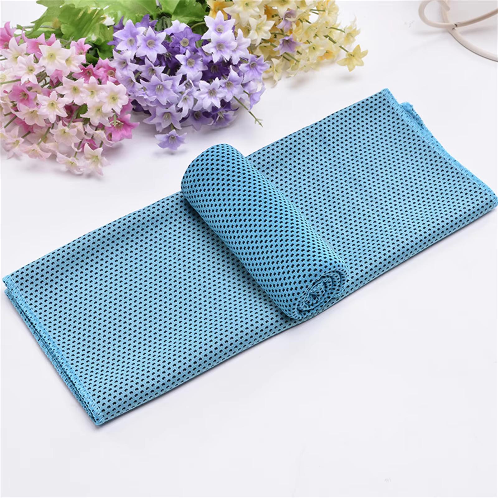 

Summer cooling ice silk towel,breathable and soft,suitable for activities such as yoga,golf,gym, camping,running,exercise,etc синий