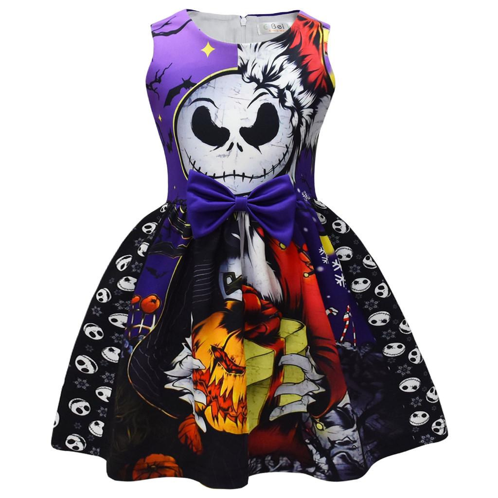 

Sally Face Girl Dress With Cotton Blend Fabric And Butterfly Bow For Halloween And Christmas Festivities 140cm