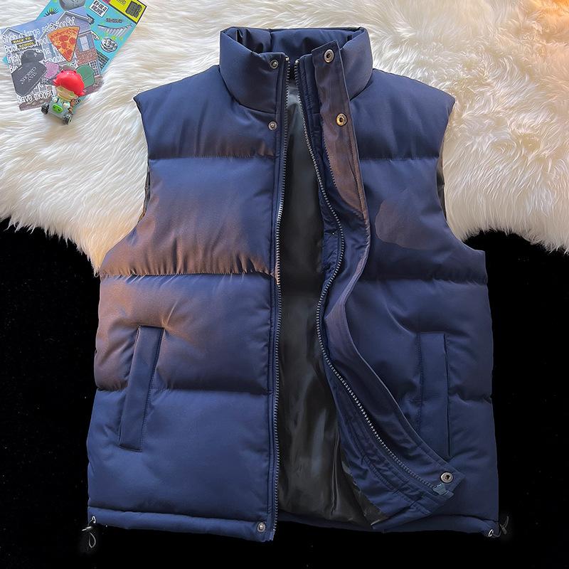 Chaleco de Algodón para Pareja Chaleco con Cuello Alto Chaqueta Chaleco sin Mangas Otoño e Invierno Ropa Casual Acolchada de Algodón para Hombre